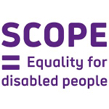 Logo for Scope - equality for disabled people